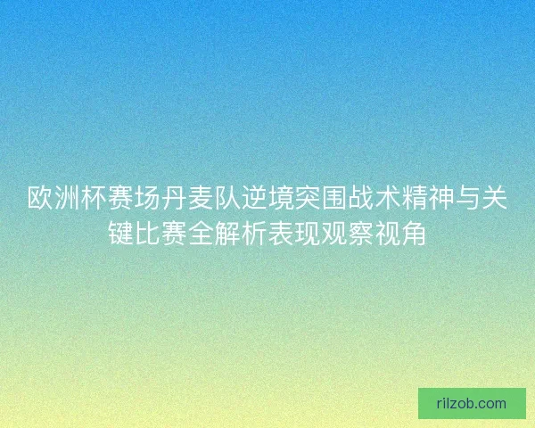 欧洲杯赛场丹麦队逆境突围战术精神与关键比赛全解析表现观察视角